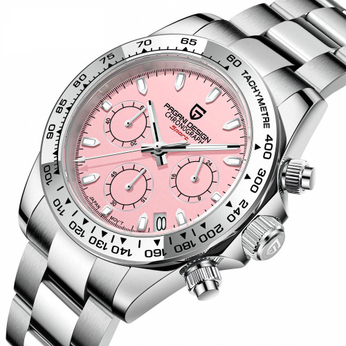 Часы мужские Pagani Design PD-1727 Silver-Pink-0